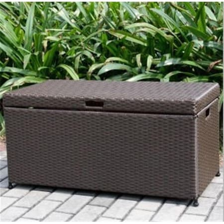 Wicker Lane Outdoor Espresso Wicker Patio Furniture Storage Deck Box ORI003-A